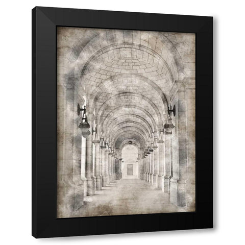 Union Station Black Modern Wood Framed Art Print by Miamee, Golie