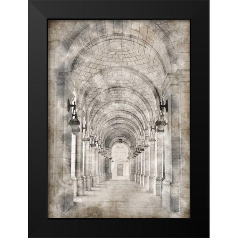 Union Station Black Modern Wood Framed Art Print by Miamee, Golie