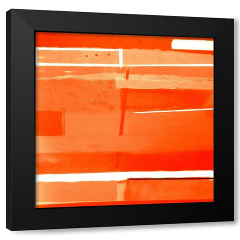 Red Monochromatic Black Modern Wood Framed Art Print with Double Matting by Miller, Gil