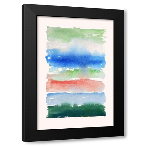 Cool Spectrum Black Modern Wood Framed Art Print with Double Matting by Muren, Nancy LaBerge