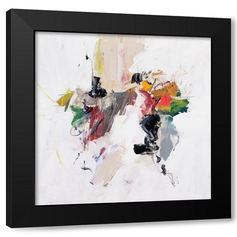 Go For It Black Modern Wood Framed Art Print by McCourt, Suzanne
