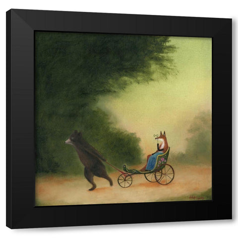 La Passeggiata of the Lady Dowager, Black Modern Wood Framed Art Print by McInnes, DD