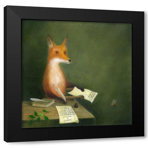 Michael Drayton Writing Poly-Olbion Black Modern Wood Framed Art Print with Double Matting by McInnes, DD