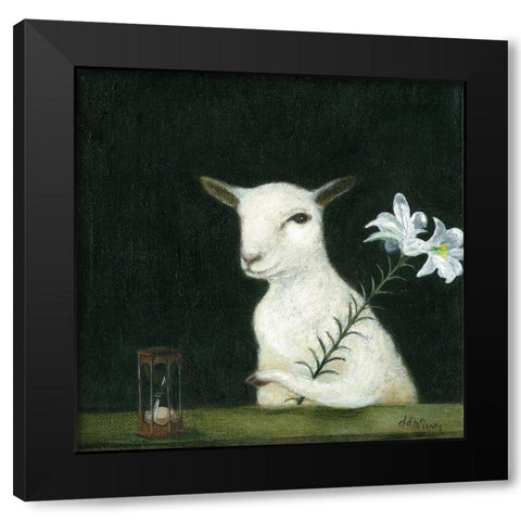 Portrait of a Young Man Black Modern Wood Framed Art Print by McInnes, DD