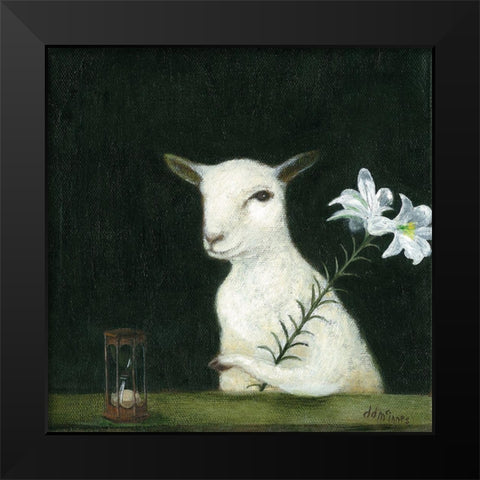 Portrait of a Young Man Black Modern Wood Framed Art Print by McInnes, DD