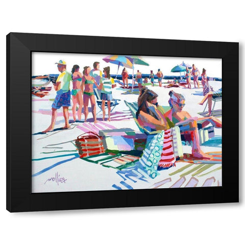 Beach Party Black Modern Wood Framed Art Print with Double Matting by Mollica, Patti