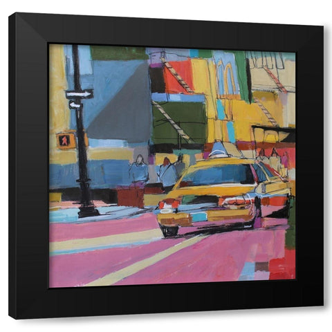 Midtown Mosaic Black Modern Wood Framed Art Print with Double Matting by Mollica, Patti