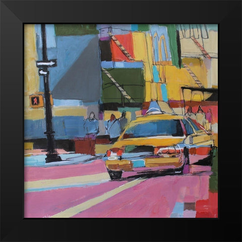 Midtown Mosaic Black Modern Wood Framed Art Print by Mollica, Patti