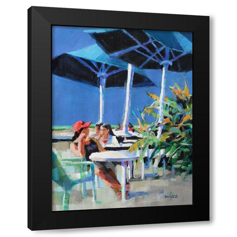 Red Cap Black Modern Wood Framed Art Print with Double Matting by Mollica, Patti