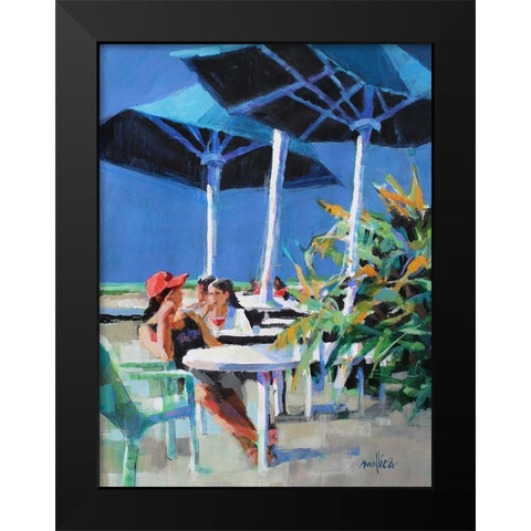Red Cap Black Modern Wood Framed Art Print by Mollica, Patti