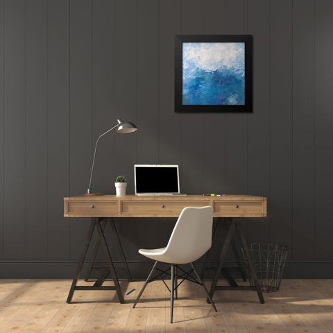 Water Lily Black Modern Wood Framed Art Print by Moehr, KR