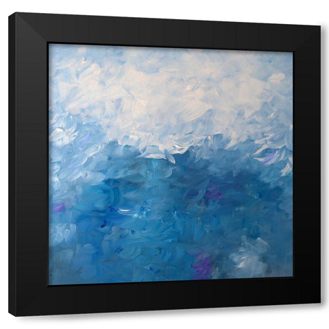 Water Lily Black Modern Wood Framed Art Print with Double Matting by Moehr, KR
