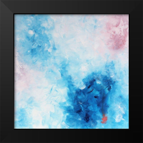 Mod Bloom Black Modern Wood Framed Art Print by Moehr, KR
