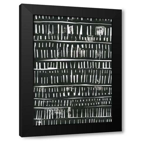 Black Collage Black Modern Wood Framed Art Print by Morioke