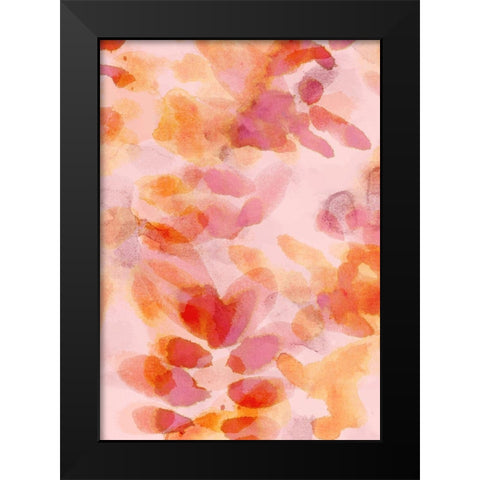 Bloom Rose Black Modern Wood Framed Art Print by Morioke