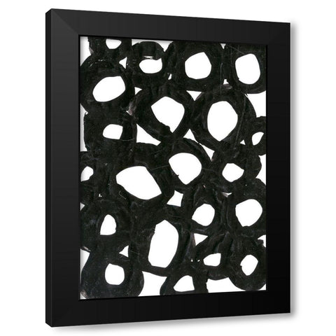 Experimental 1 Black Modern Wood Framed Art Print by Morioke