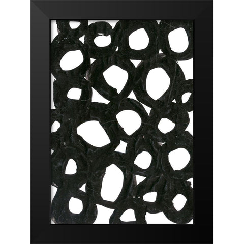 Experimental 1 Black Modern Wood Framed Art Print by Morioke