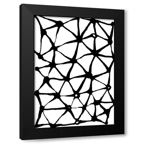 Experimental 2 Black Modern Wood Framed Art Print with Double Matting by Morioke