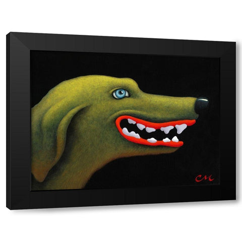 Good Dog Black Modern Wood Framed Art Print with Double Matting by Miles, Chris