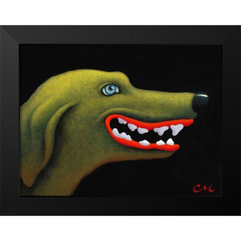 Good Dog Black Modern Wood Framed Art Print by Miles, Chris