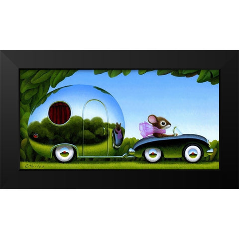 Touring Black Modern Wood Framed Art Print by Miles, Chris