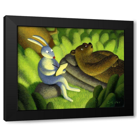 Its a Jungle Out There Black Modern Wood Framed Art Print with Double Matting by Miles, Chris