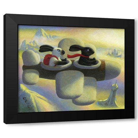 B.N.C.s Grand Black Modern Wood Framed Art Print with Double Matting by Miles, Chris