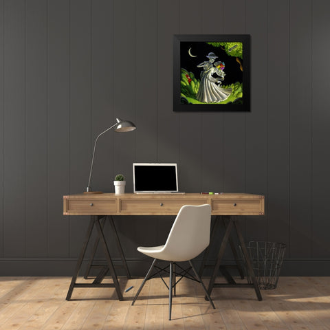 Eternal Love Black Modern Wood Framed Art Print by Miles, Chris