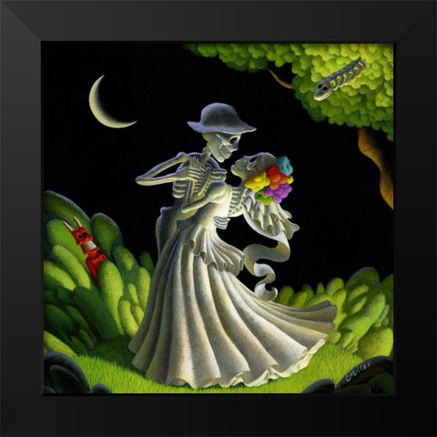 Eternal Love Black Modern Wood Framed Art Print by Miles, Chris