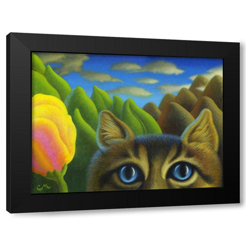 Watching Black Modern Wood Framed Art Print with Double Matting by Miles, Chris