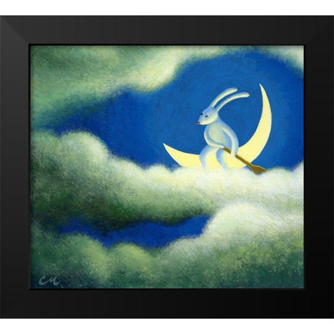 The Traveler Black Modern Wood Framed Art Print by Miles, Chris