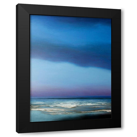 Blue Symphony Black Modern Wood Framed Art Print with Double Matting by Mote, Michael