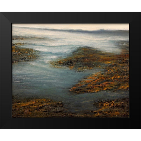 Rocky Cove Black Modern Wood Framed Art Print by Mote, Michael