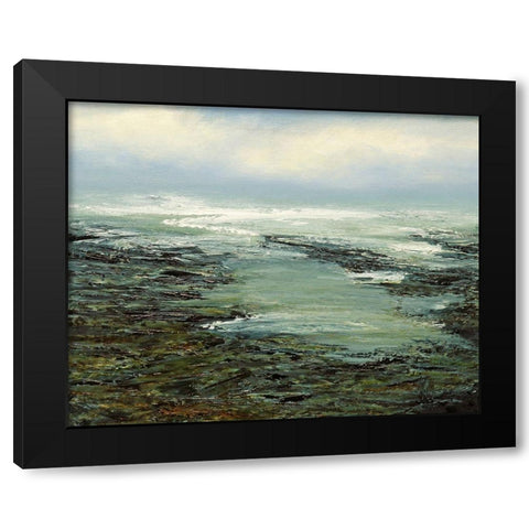 Shallow Reef Black Modern Wood Framed Art Print with Double Matting by Mote, Michael
