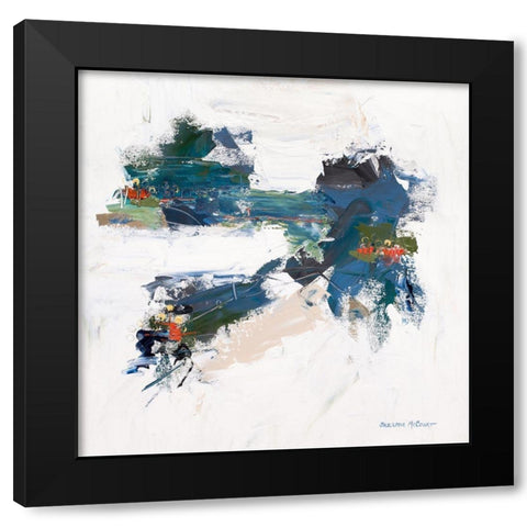Outpouring Black Modern Wood Framed Art Print with Double Matting by McCourt, Suzanne
