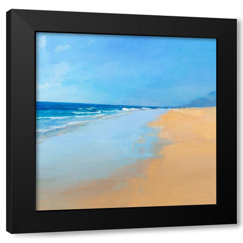 Fuerteventura Beach Black Modern Wood Framed Art Print with Double Matting by Merino, Carmen