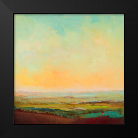 Pink Edge Black Modern Wood Framed Art Print by McCarthy, William