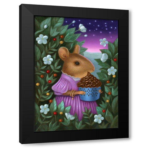 Beatrice Upon The Brink of Night Black Modern Wood Framed Art Print by Matarazzo, Gina