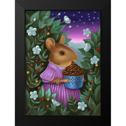 Beatrice Upon The Brink of Night Black Modern Wood Framed Art Print by Matarazzo, Gina