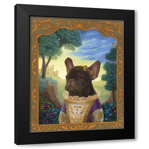 Henrietta in Her Wildest Dreams Black Modern Wood Framed Art Print with Double Matting by Matarazzo, Gina