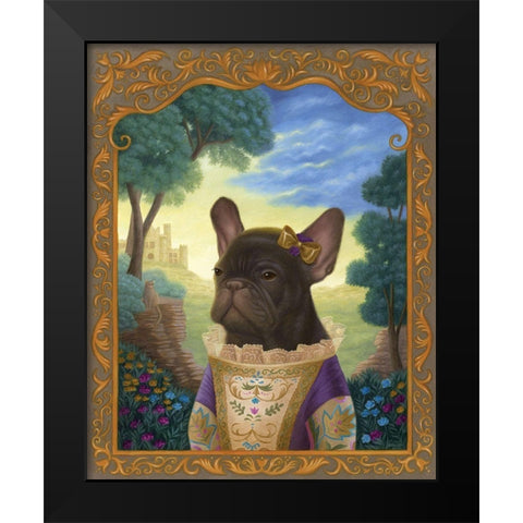 Henrietta in Her Wildest Dreams Black Modern Wood Framed Art Print by Matarazzo, Gina