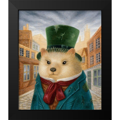 Smythe Black Modern Wood Framed Art Print by Matarazzo, Gina