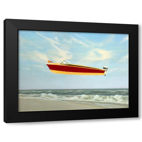 Speedboat Black Modern Wood Framed Art Print by Monzon, Rick