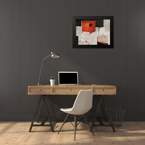 Forever Black Modern Wood Framed Art Print by Montel, Fanou