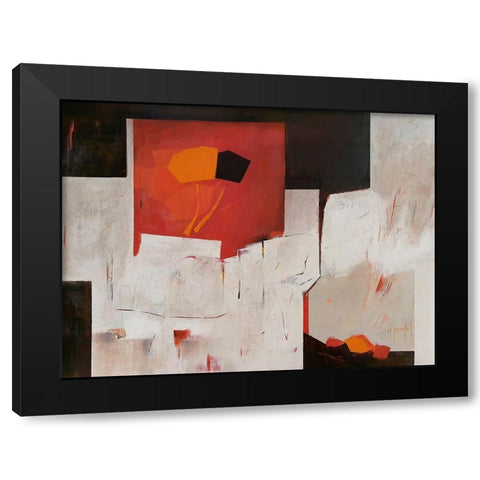 Forever Black Modern Wood Framed Art Print with Double Matting by Montel, Fanou