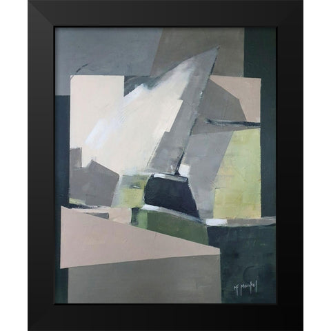 Nautical Abstraction Black Modern Wood Framed Art Print by Montel, Fanou