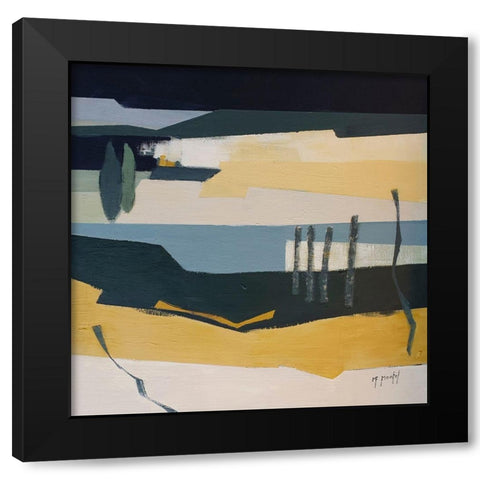Sometimes Obvious Black Modern Wood Framed Art Print by Montel, Fanou