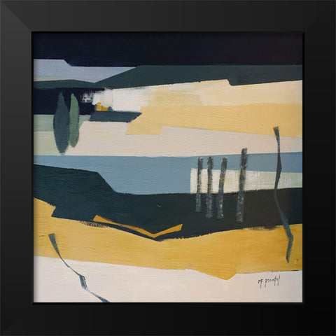 Sometimes Obvious Black Modern Wood Framed Art Print by Montel, Fanou