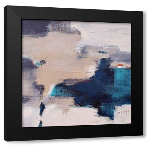 The House By The Lake Black Modern Wood Framed Art Print by Montel, Fanou