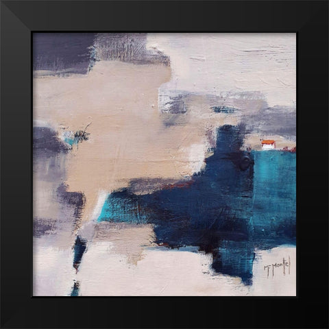 The House By The Lake Black Modern Wood Framed Art Print by Montel, Fanou